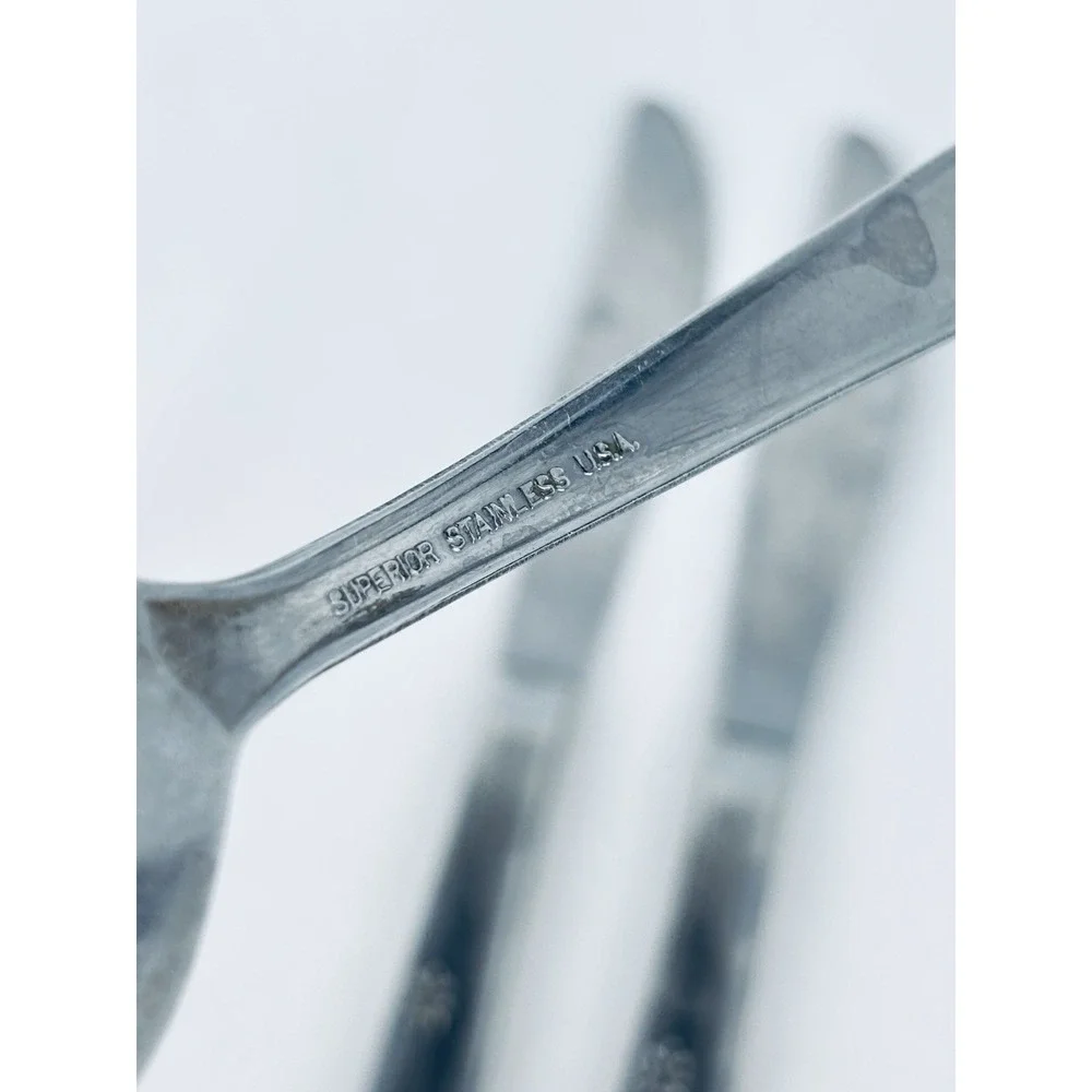 Stainless Japan Flatware 5 Atomic Starbursts MCM 5 Pieces - Lot Of 5 Silverware